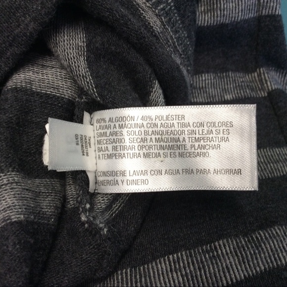 MERONA MEN’S LONG SLEEVE LIGHT SWEATSHIRT SIZE:XLARGE COLOR:GRAY /BLACK STRIPES - Picture 6 of 7